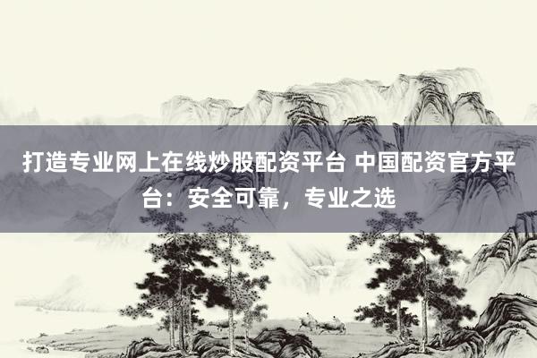 打造专业网上在线炒股配资平台 中国配资官方平台：安全可靠，专业之选