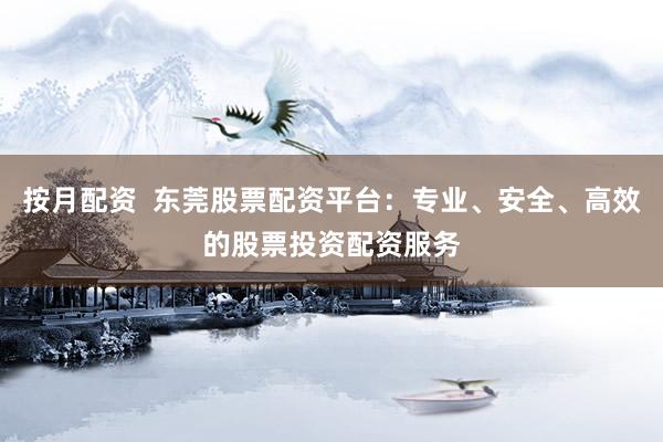 按月配资  东莞股票配资平台：专业、安全、高效的股票投资配资服务