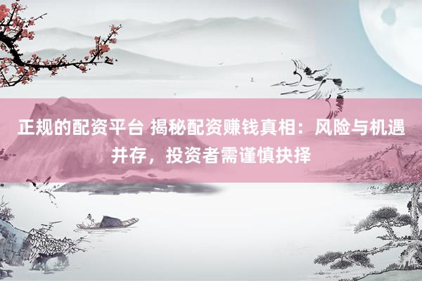 正规的配资平台 揭秘配资赚钱真相：风险与机遇并存，投资者需谨慎抉择