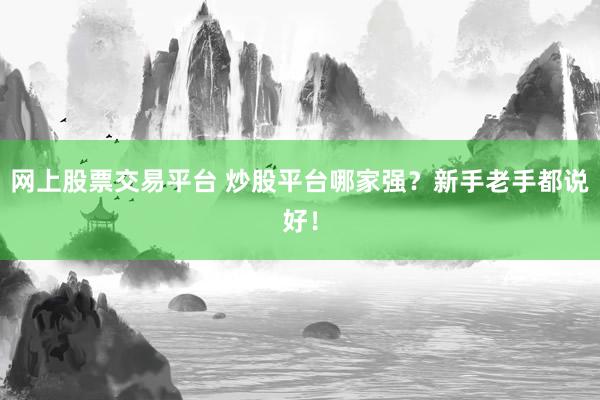 网上股票交易平台 炒股平台哪家强？新手老手都说好！