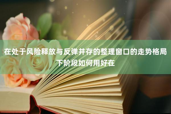 在处于风险释放与反弹并存的整理窗口的走势格局下阶段如何用好在