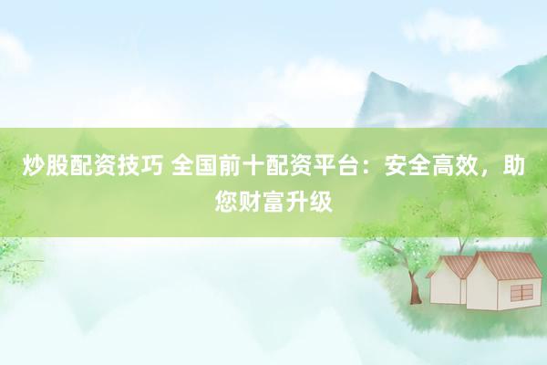 炒股配资技巧 全国前十配资平台:安全高效,助您财富升级